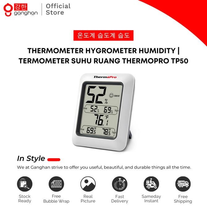 Ganghan Termometer Higrometer Ruang | Thermohygrometer Thermopro TP50