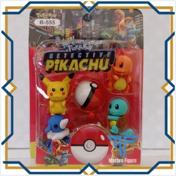 [MAS] STATIONERY PENGHAPUS PENSIL ERASER KARAKTER POKEMON SET ISI 5 PCS