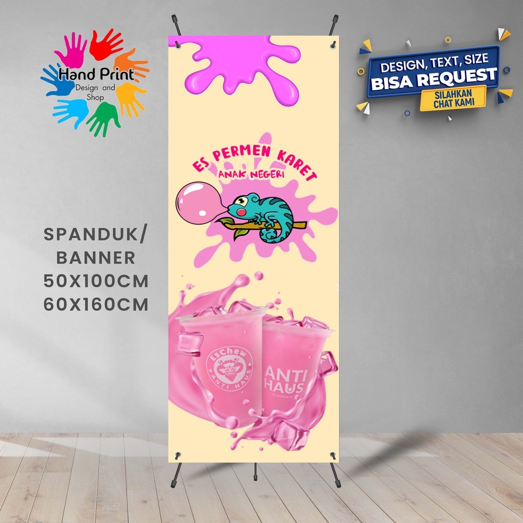 Spanduk Banner Es Permen Karet F Gratis Memesan Desain