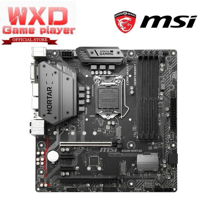 Bekas MSI B360M Mortar B360 MORTAR TITAUIUM B360M BAZOOKA /PLUS Gaming Motherboard Socket LGA 1151 P