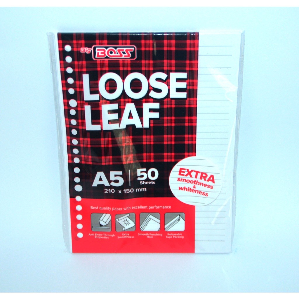

Loose Leaf Big Boss Ukuran A5 Isi 50 Lembar Garis