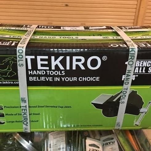 TEKIRO bench vice 4" inch / ragum catok penjepit besi