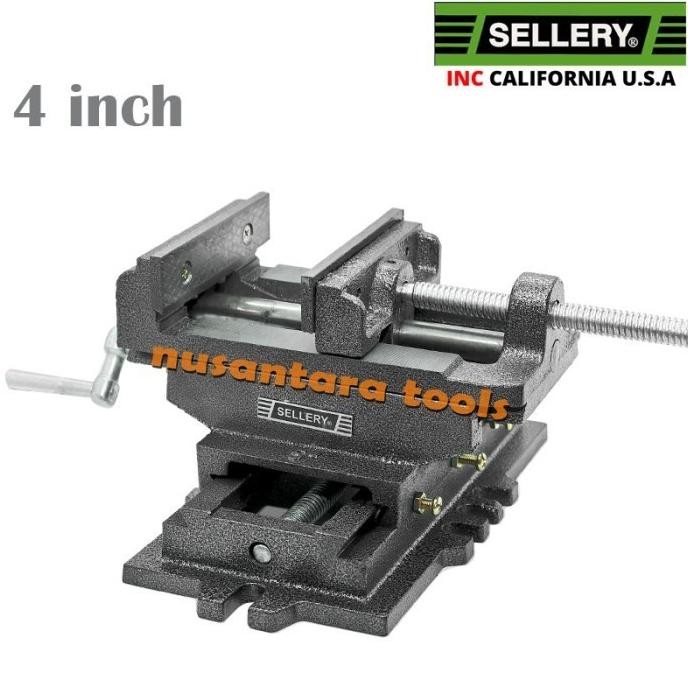 Sellery U.S.A Catok Cross 4 Inch Ragum Alat Penjepit Meja Duduk Silang