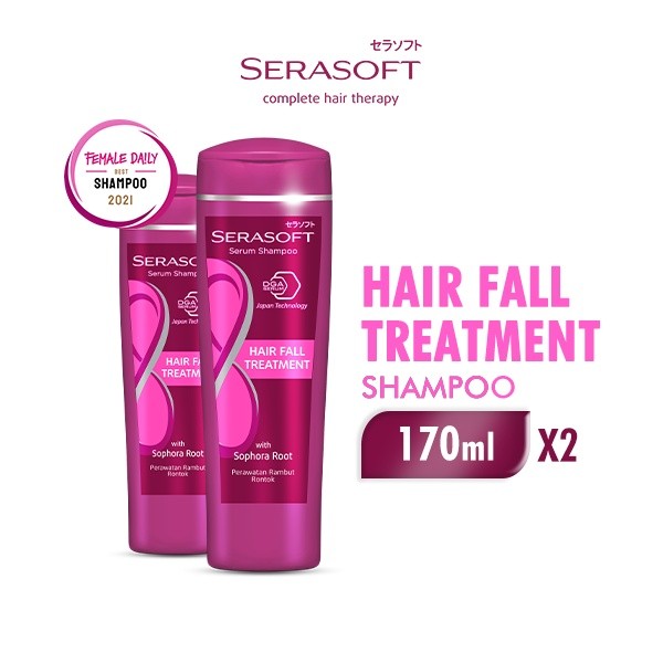 Serasoft Serum Shampoo Hair Fall Treatment Botol 170 ml x2