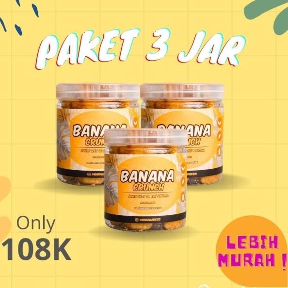 

Paket 3 Jar Bananacrunch / Keripik Pisang / Bananabee