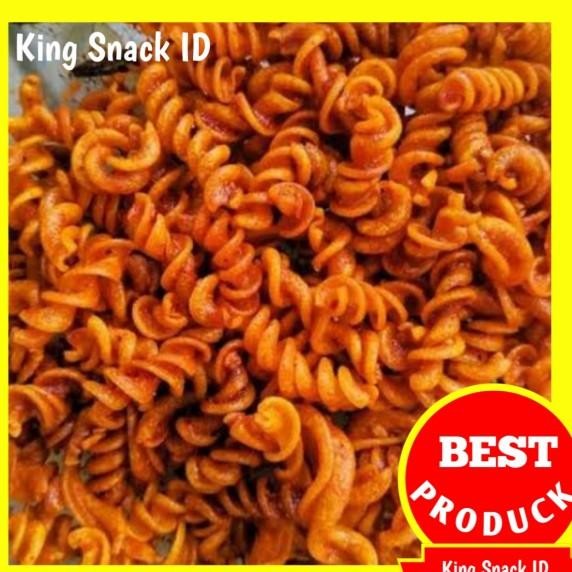 

500 Gr Makaroni Spiral Pedes / Makaroni Kriting Pedas Daun Jeruk
