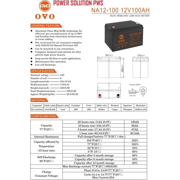 AKI KERING BATERAI UPS NA12-100A 12V 100AH NA12-150A 12V 150AH NA12-200A 12V 200AH BATTERY VRLA