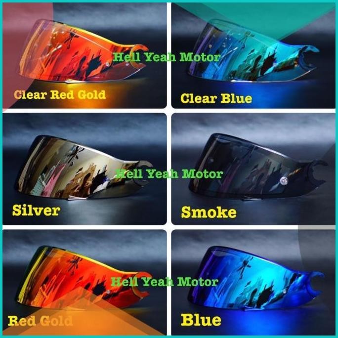 Visor Helm Shark Spartan / D SKWAL Iridium Silver Blue Gold Red Smoke