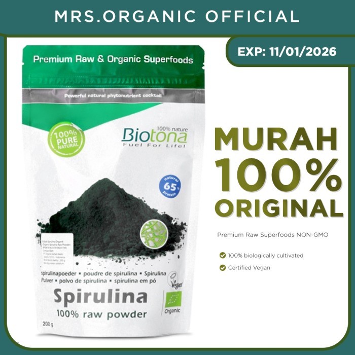 

Biotona Organic Spirulina Powder 200 Gr