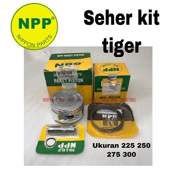 Piston Kit Seher Kit Piston Ring Pen Klip Oversize 225 250 275 300 Tiger Npp Termurah Langka