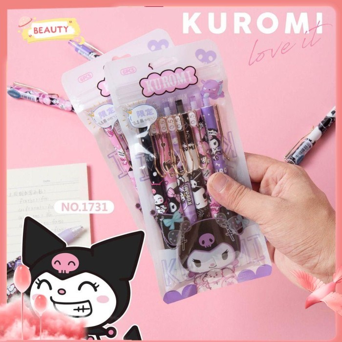 

Vee Beauty 6Pcs Roller Ball Pen Perlengkapan Kantor Sekolah Alat Tulis