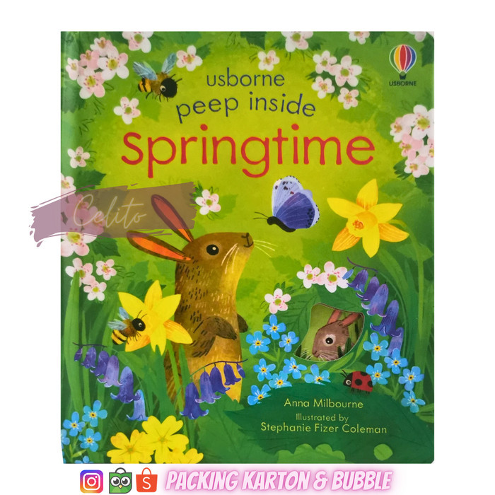 

Bana Usborne Peep Inside Springtime - Buku Anak - Buku Usborne Book