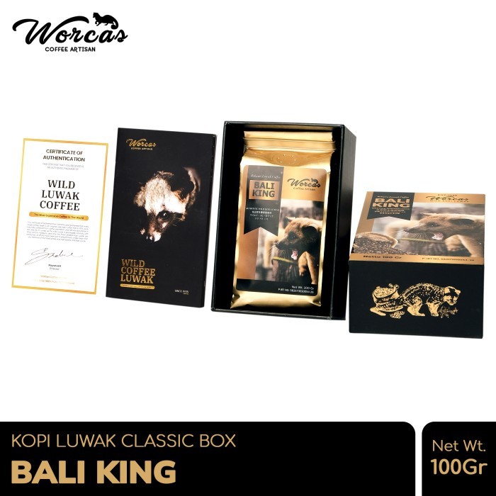 

Worcas Kopi Luwak Liar Bali King 100Gr Bubuk - Classic Box