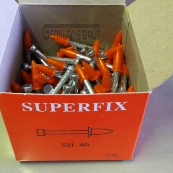 Sale Paku Ramset Superfix Sh 40 - Paku Drive Pin Superfix 4 Cm @100Pcs