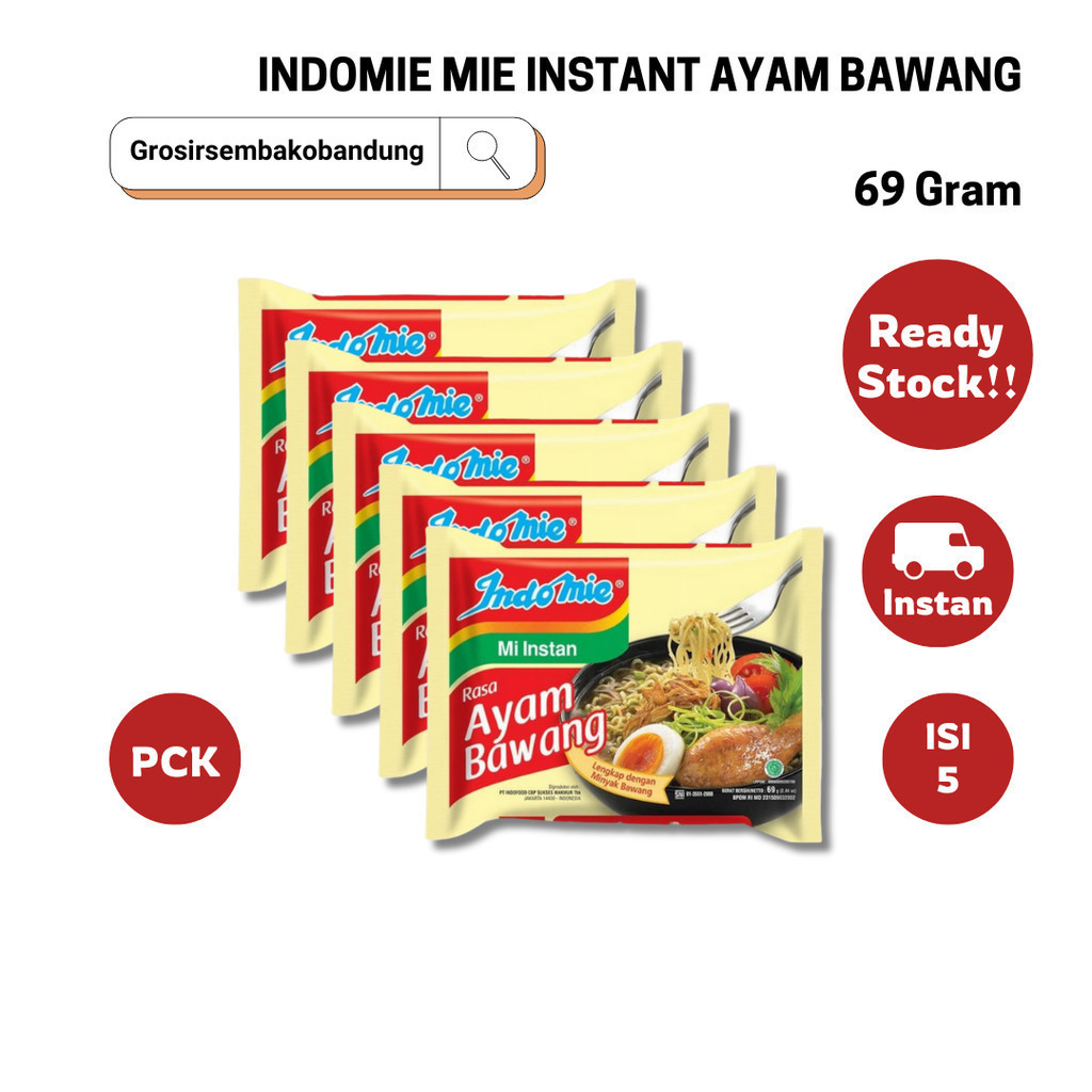 

INDOMIE MIE INSTANT AYAM BAWANG PCK 69g - 5 Pcs - Kota Bandung
