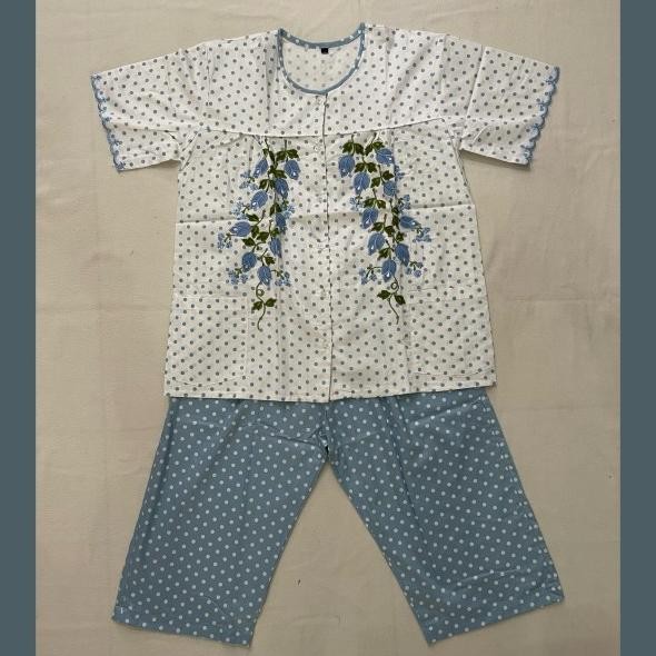 Baju Tidur Piyama Baby Doll Bordir Malang Katun Jepang Grade 1