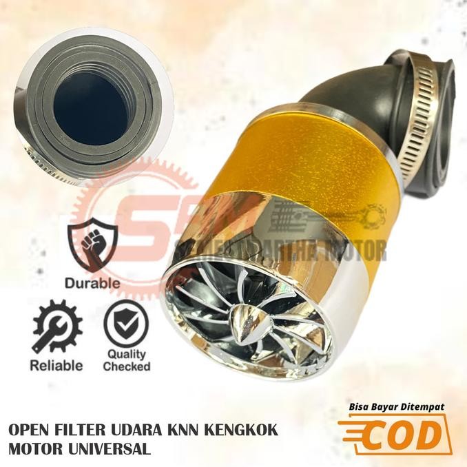 PROMO Open Filter Udara Bengkok PE 24 26 28 Karburator Saringan KNN Motor