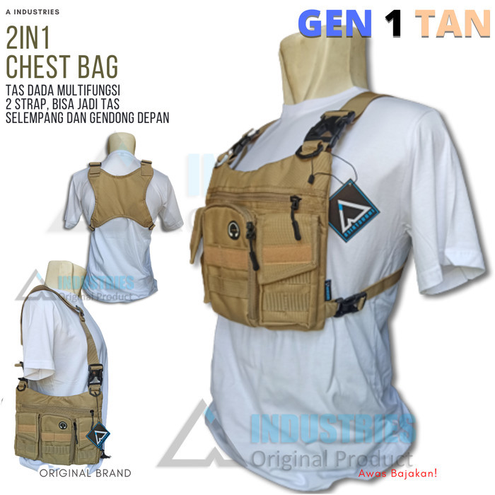 Promo Walkie Talkie Chest Rig Radio Bag Tas Dada Selempang Penyimpanan Ht