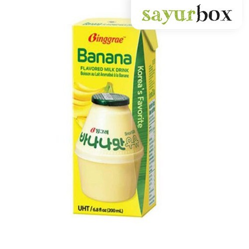 

Binggrae Banana Flavored Milk Drink 200 ml Sayurbox