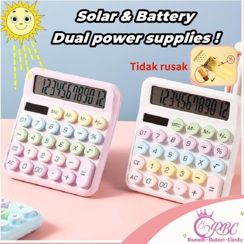 

PROMO Penjual LokalBesar Keyboard Calculator Kalkulator Tenaga Surya 12 digit Layar ultra lebar Macaron Multicolor Pastel Kalkulator -33