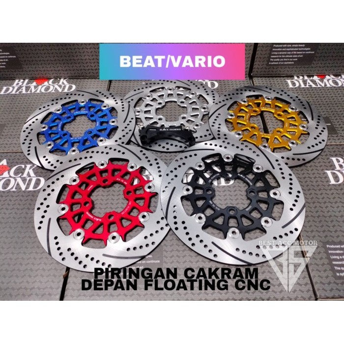 Piringan Cakram Depan 260Mm Nmax Aerox Pcx Beat Vario Cnc Floating Premium Piringan Cakram Black