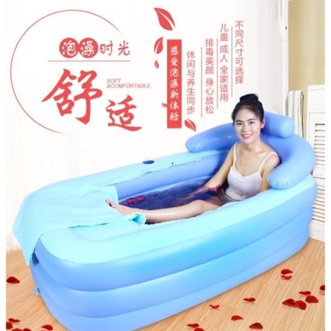 Bak Mandi Bathtub Spa Lipat Portable Dewasa Kamar Mandi Pompa H85ID