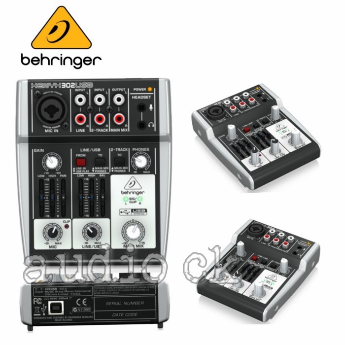 BEHRINGER XENYX 302/ X 302 MIXER AUDIO INTERFACE ORIGINAL
