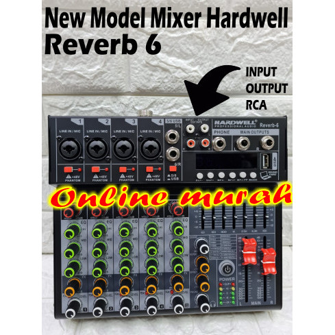 HARDWELL REVERB 6 REVERB6 MIXER AUDIO 6 CHANNEL ORIGINAL