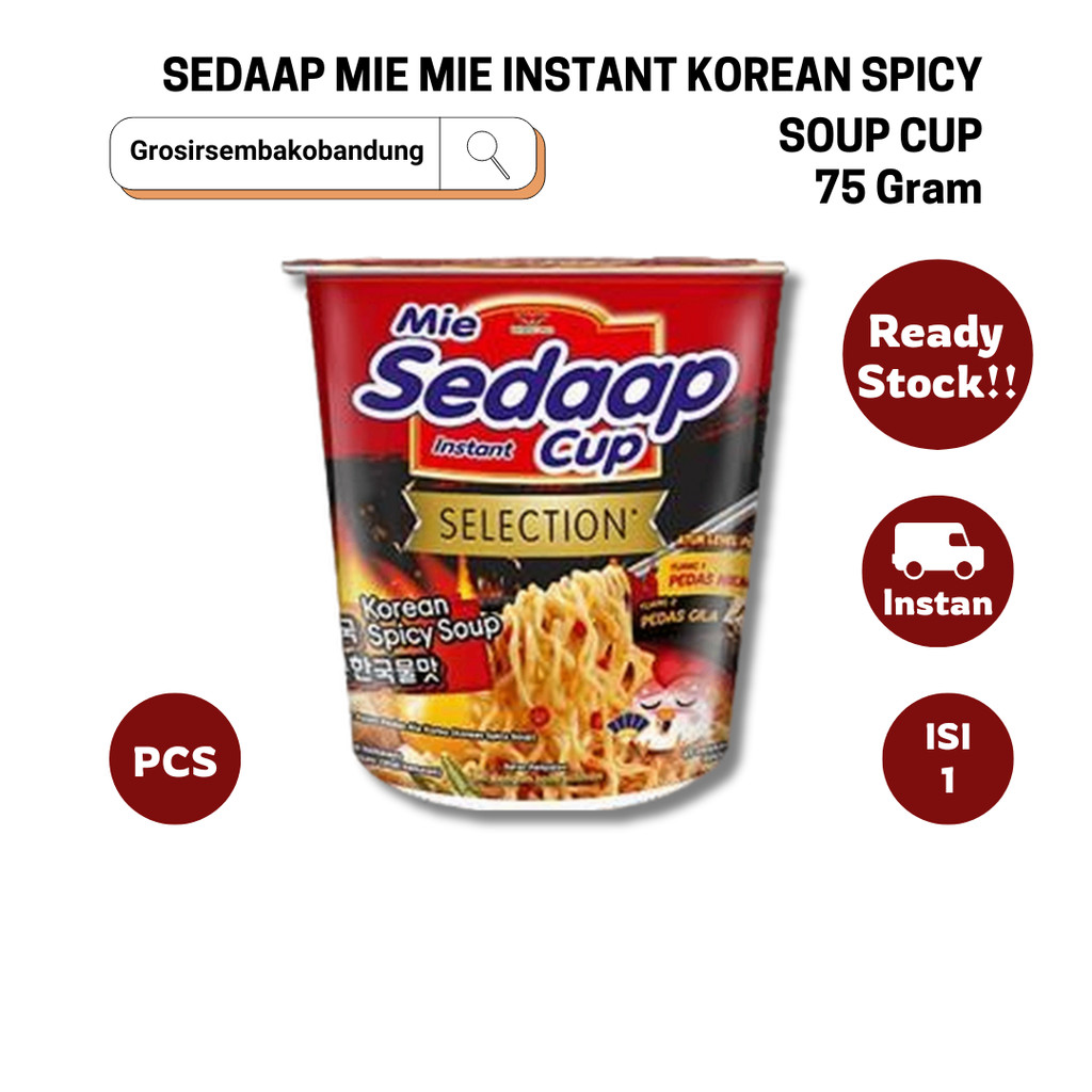 

SEDAAP MIE MIE INSTANT KOREAN SPICY SOUP CUP 75g - 1 Pcs - Kota Bandung