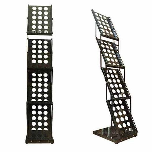 

Baru | Rak Brosur Lipat, Rak Brosur Susun, Rak Brosur Besi 4 Susun Hitam