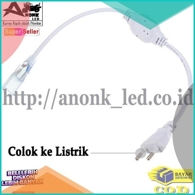 Colokan Soket Jack Lampu Neon Flex 220V/Colokan Listrik Led Neon 220V