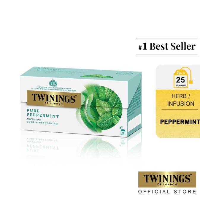 

NEW PRODUK TWININGS TEH CELUP PURE PEPPERMINT 25X2GR !!!!!