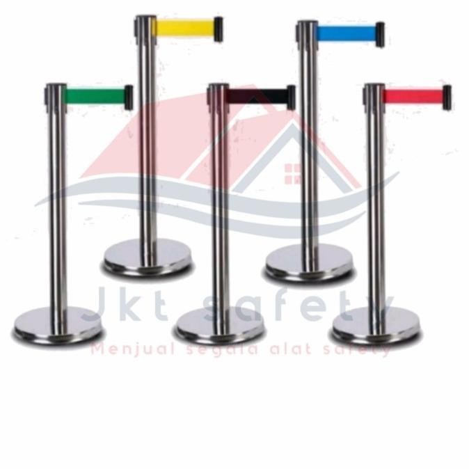 

Baru | Tiang Pembatas Antrian Stainless Steel & Tali Ukuran 2 Meter