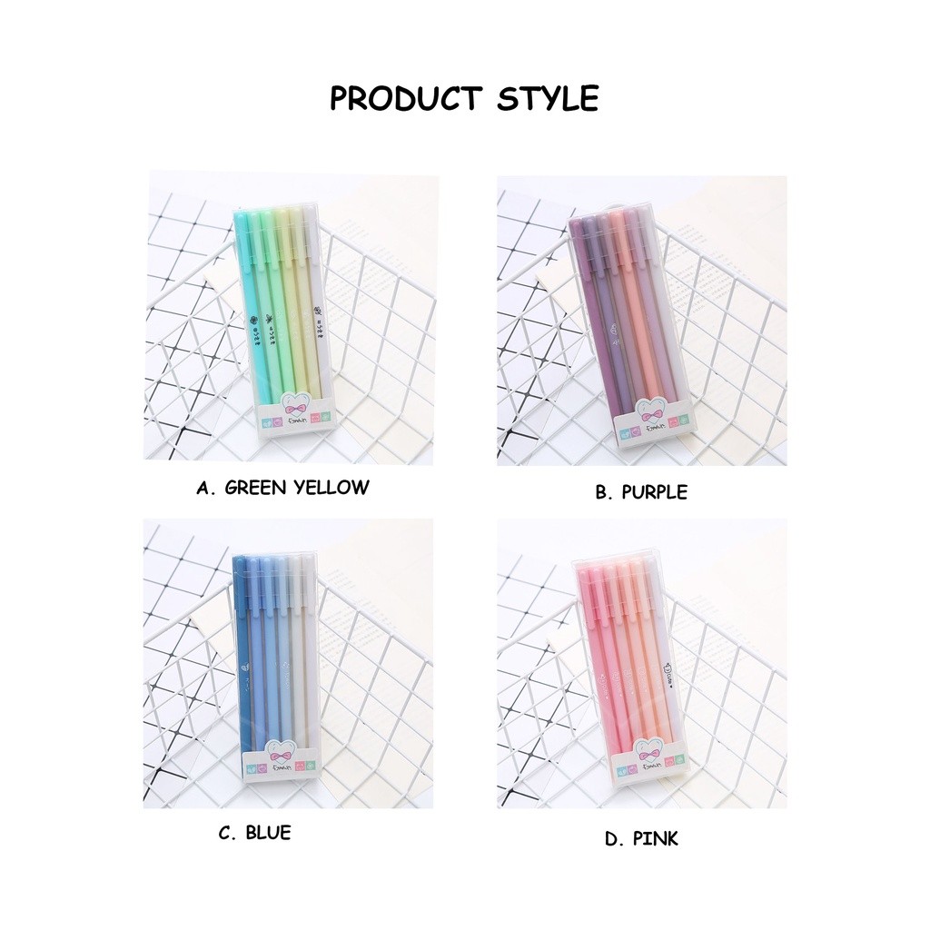 

BERAGAM [MILOLI] 6PCS PULPEN GEL MORANDI SERIES PENA CAIR - D0023 SU3