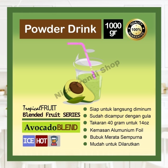 

Avocado Blend Bubuk 1kg [Ready to Drink] #036