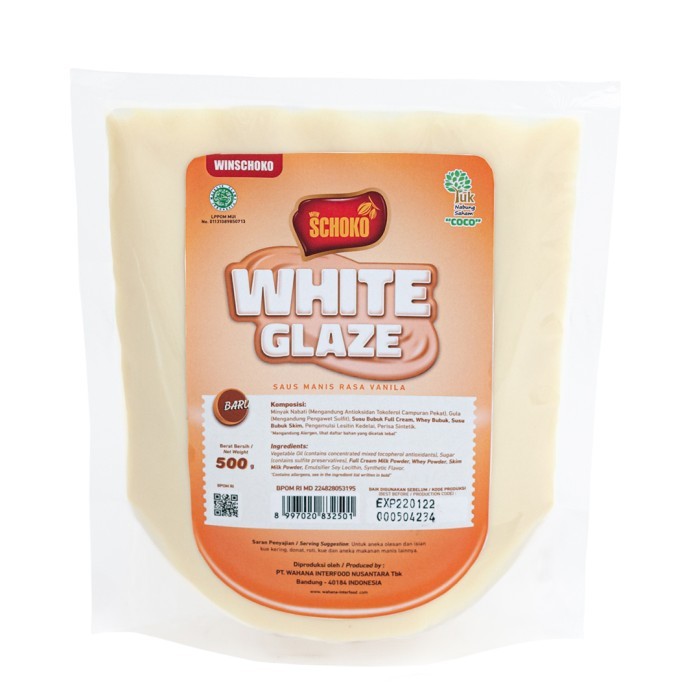 

SCHOKO White Glaze - 500 Gr / Filling & Spread / Selai / Topping