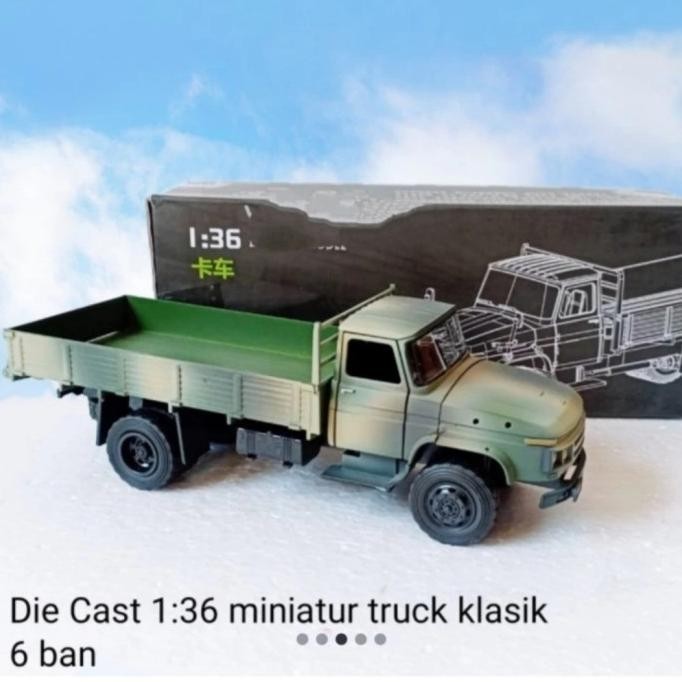 Diecast 1:36 Miniatur Truck Klasik 6 Ban