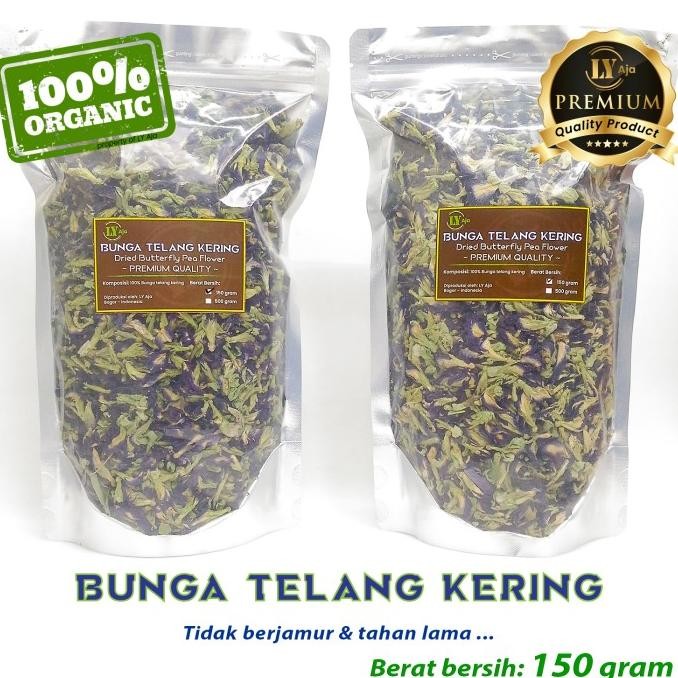 

BIG SALE TEH BUNGA TELANG KERING 250 GR LY AJA BUTTERFLY PEA ORGANIK TUMPUK 150 !!!!!