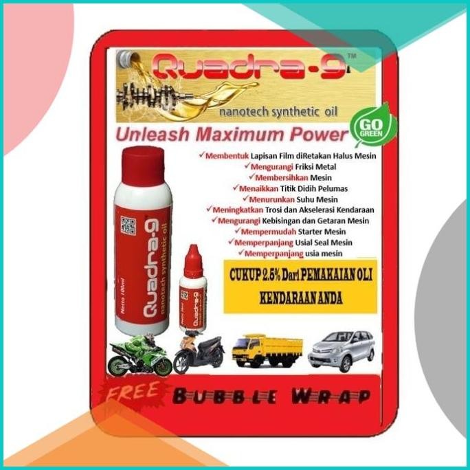 Quadra-9 oil Memperbaiki, Merawat Mesin Mobil seperti nano energizer