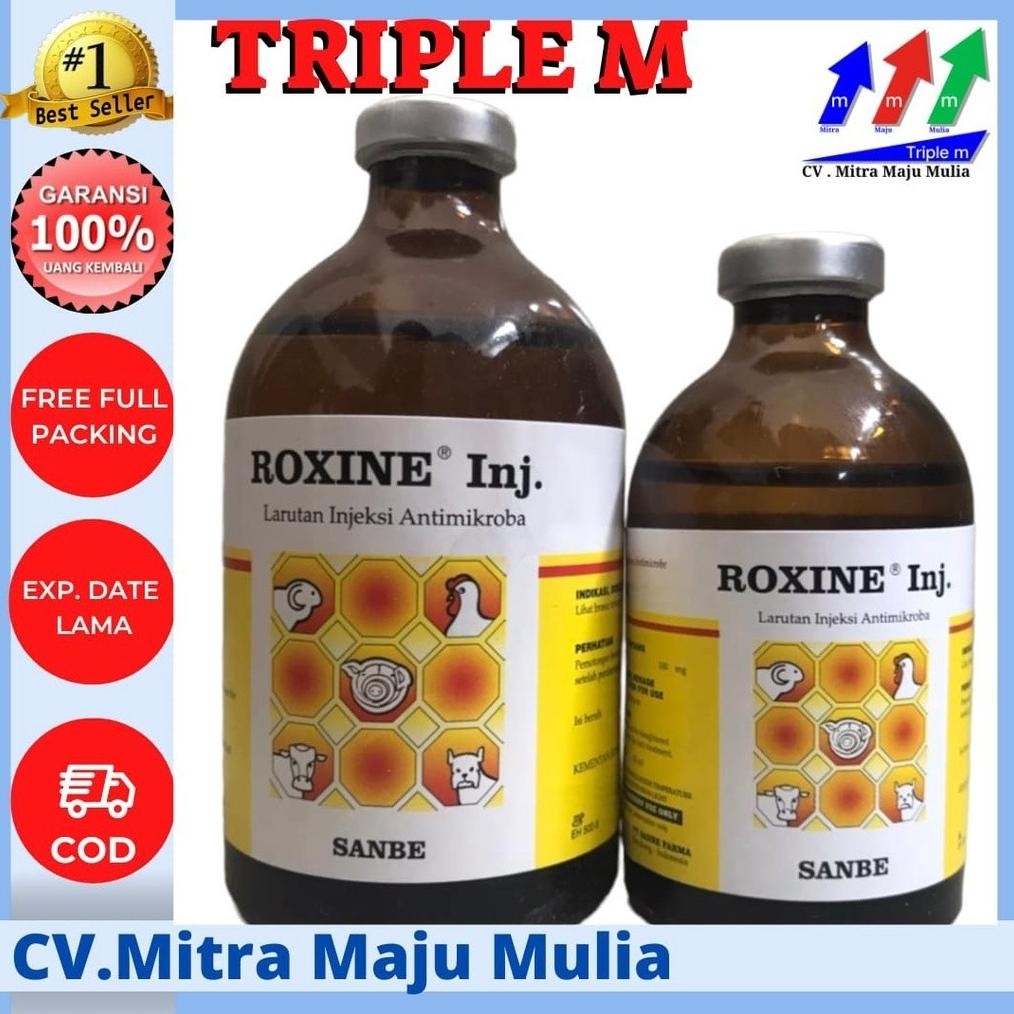 Berkualitas Roxine 50Ml Roxine 100 Ml Antibiotik Sapi Kambing Dll Sanbe Gratis Ongkir