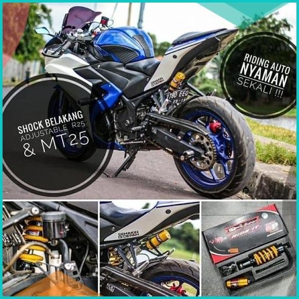 SHOCK R25 MT25 SHOCK BELAKANG GP RIDE IT R25 SHOK R25 VISOR WINGLET 1