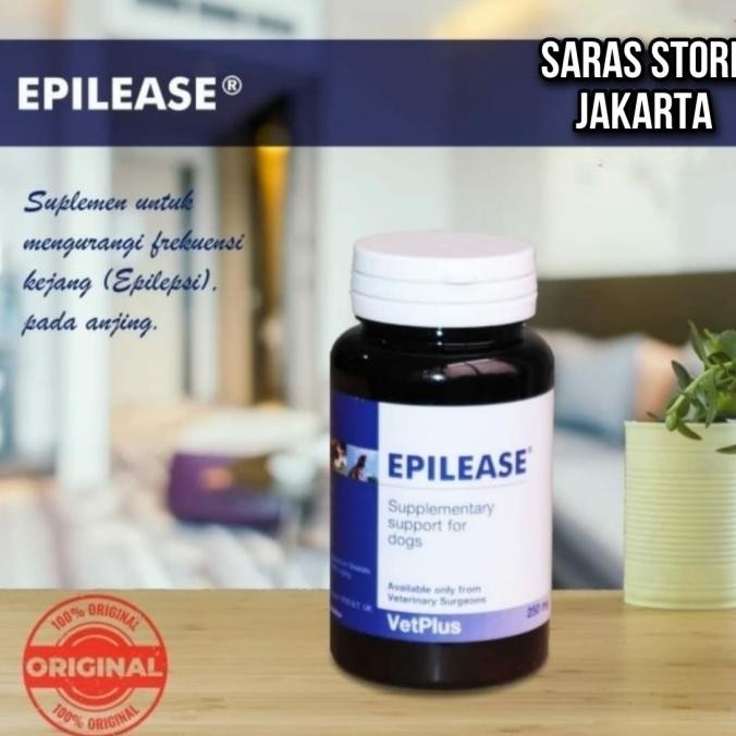Vetplus Epilease / Obat Epilepsi Dan Kejang Untuk Anjing - Per 30 Kapsul