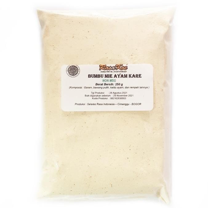 

[PER PCS] Bumbu Mie Ayam Kare Non MSG Rasakoe 250gr