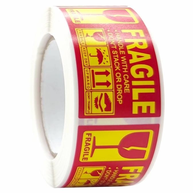 

Stiker FRAGILE Vinyl Anti Air Cutting Sticker Paket Handle With Care