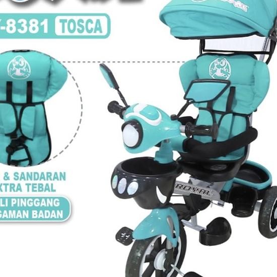 Sepeda Anak Roda 3 Royal 1 - 3 Tahun Payung Musik Gaman