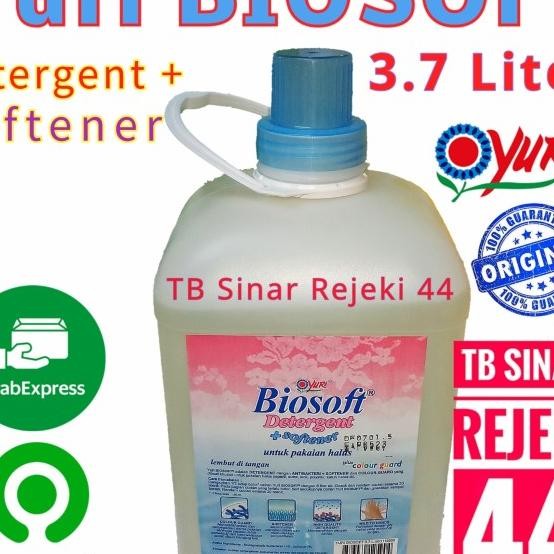Yuri Biosoft Detergent Cair + Softener Jerigen 3.7 Liter