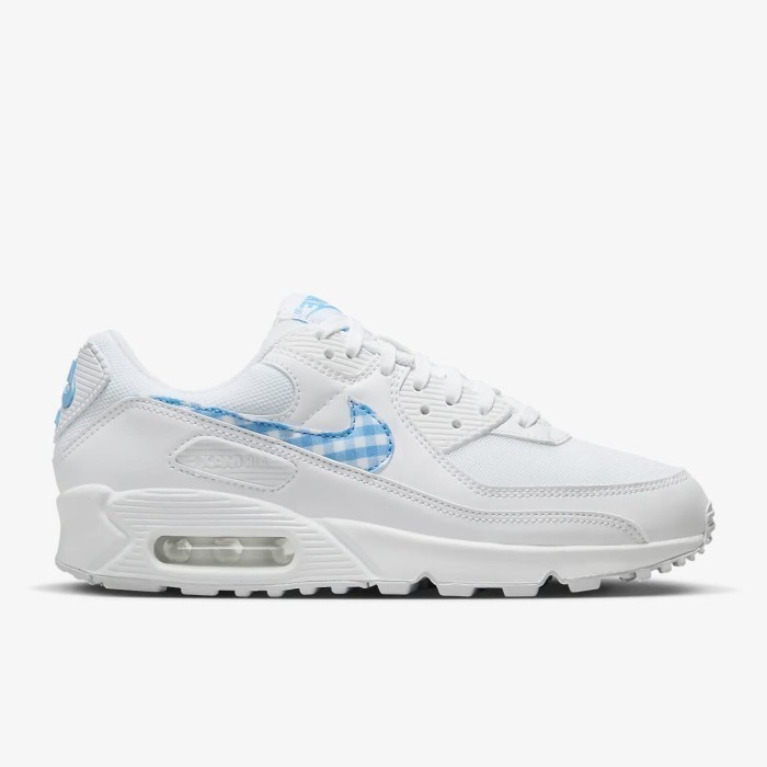 Baru Nike Air Max 90 White/University Blue Original100% Kekinian