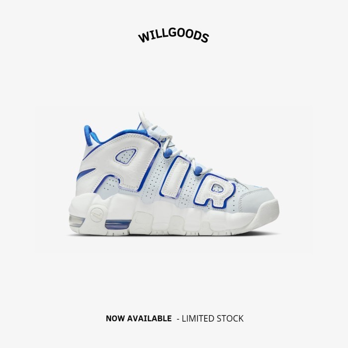 Baru Nike Air More Uptempo White Racer Blue Women Original Resmi Bnib Kekinian