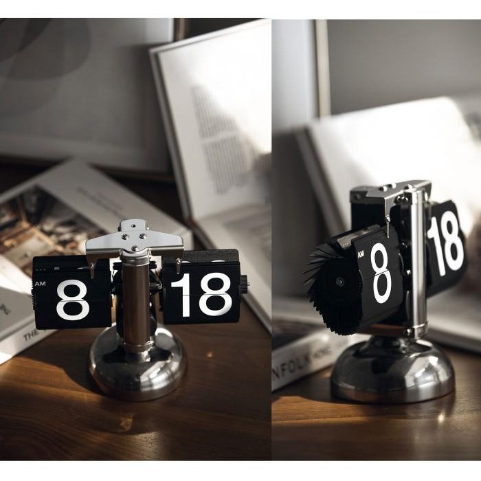Roxy Vintage Retro Table Flip Clock Desk Jam Meja Klasik Kamar