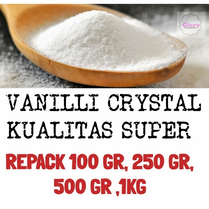 

vanilli crystal bubuk repack 1 kg / bubuk vanilli crystal kiloan